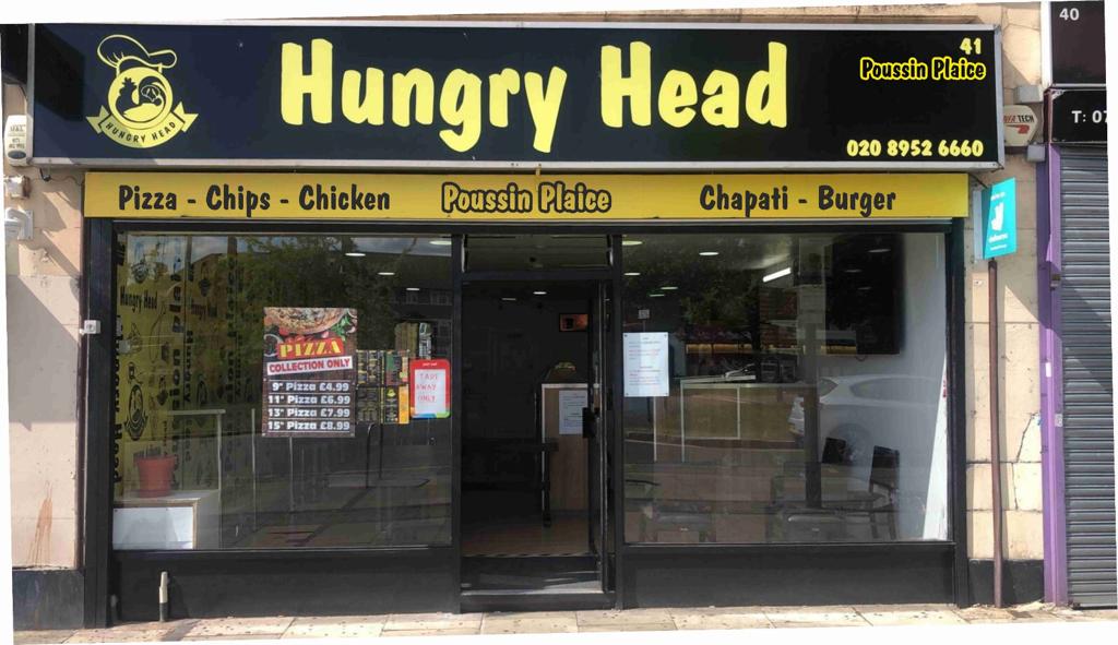Poussin Plaice Hungry Head,shop front 